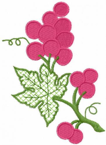 More information about "Bunch of grapes free embroidery design"