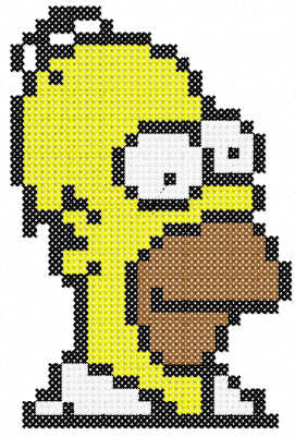 Homer Simpson free embroidery design