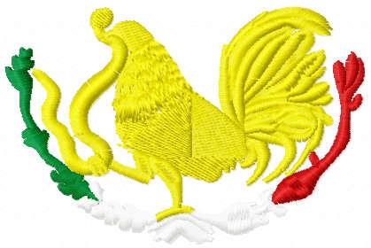 More information about "Rooster kill snake free embroidery design"