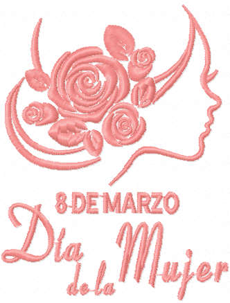 8 de marzo dia de la mujer free embroidery design