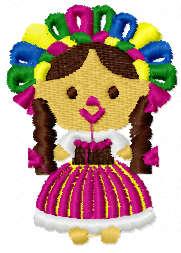 More information about "Mexican girl free embroidery design"