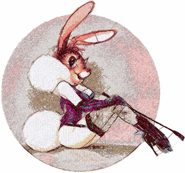 Bunny girl free embroidery design