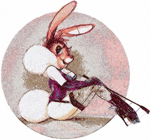 More information about "Bunny girl free embroidery design"