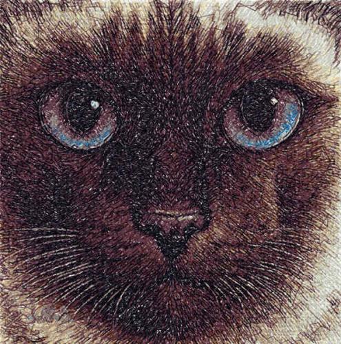 More information about "Siamese cat free embroidery design"