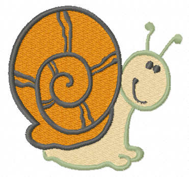 Snail free embroidery design 2