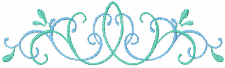 Two colors ornament free embroidery design