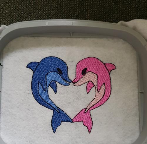 More information about "Dolphins free embroidery design"