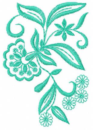 More information about "Blue flower free embroidery design"