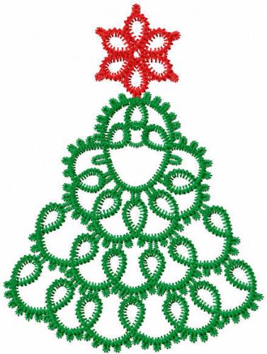More information about "Christmas tree fsl free embroidery design"