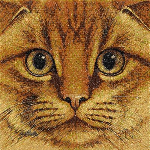 More information about "Red cat free embroidery design"