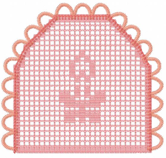 Cap for eggs fillet lace free embroidery design