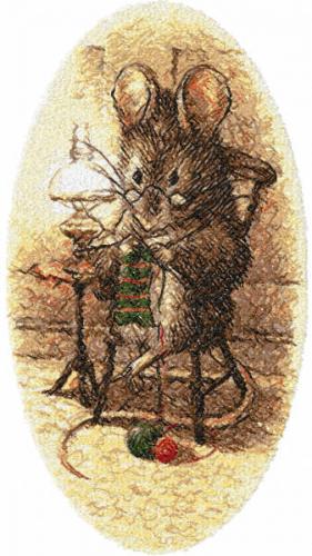 More information about "Mouse needlewoman free embroidery design"