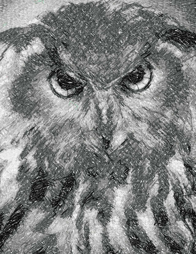 Owl greyscale free embroidery design