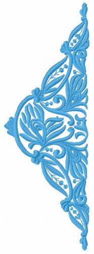 More information about "Blue corner decor free embroidery design"