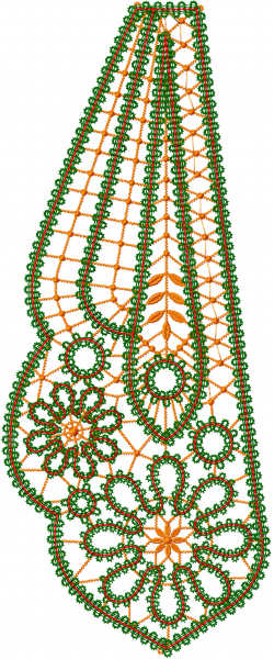 Napkin decor element free embroidery design 2