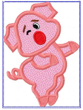 More information about "Pig applique free embroidery design"