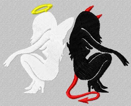 More information about "Angel and demon free embroidery design"