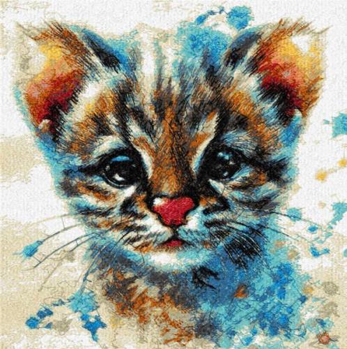 More information about "Baby tiger photo stitch free embroidery design"