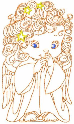 More information about "Little angel free embroidery design"