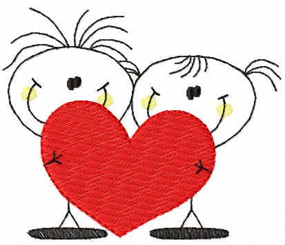 Happy valentines day free embroidery design