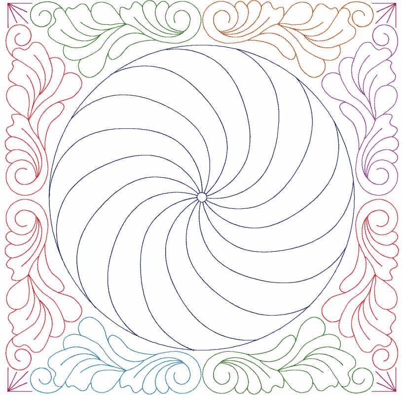 Quilt block for pillow free embroidery design