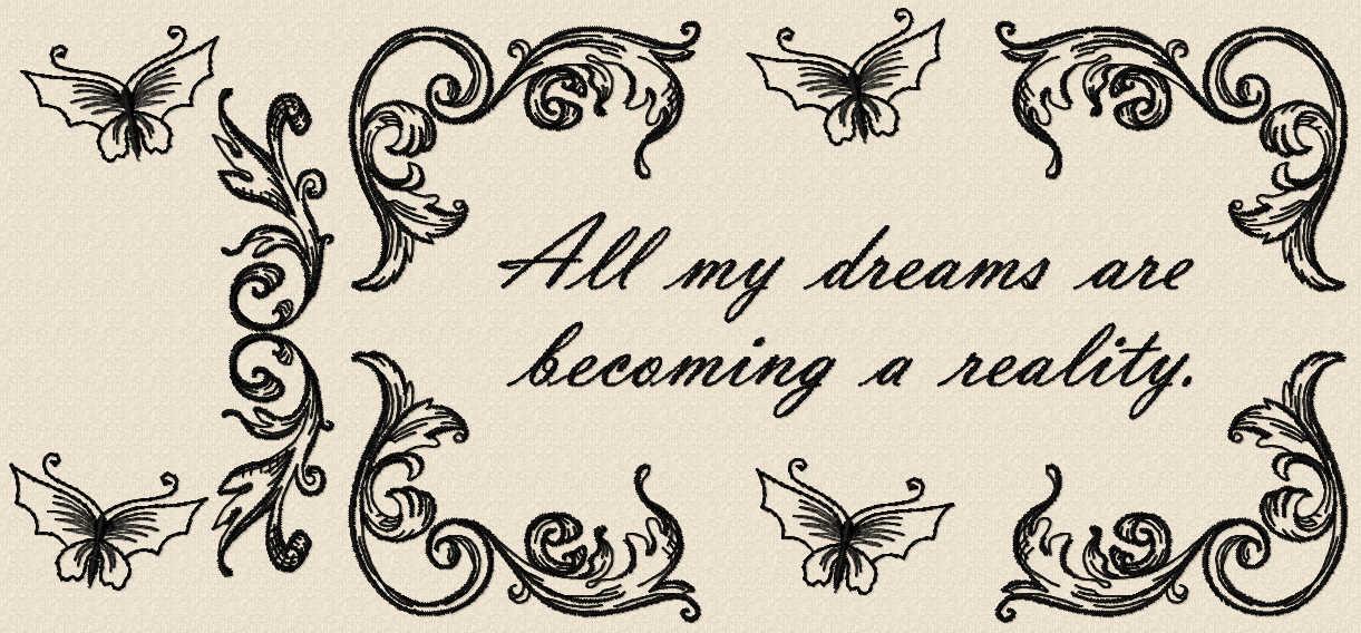 All my dreams are becoming a reality free embroidery design