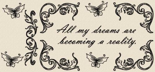 More information about "All my dreams are becoming a reality free embroidery design"