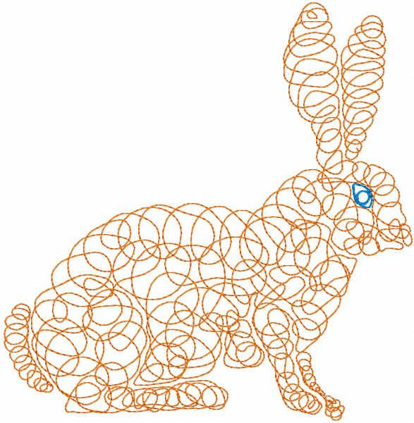 Quilt rabbit free embroidery design