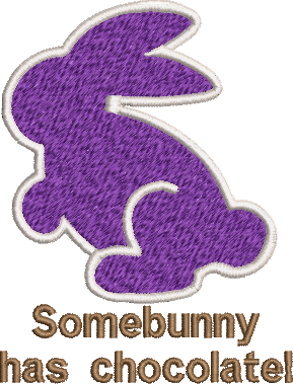 Some bunny Has Chocolate free embroidery design