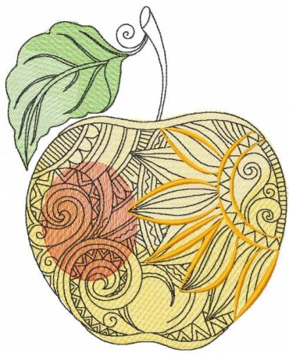 More information about "Apple with pattern free embroidery design"