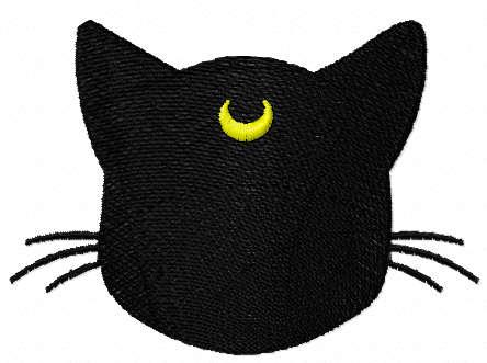 Mystic black cat free embroidery design