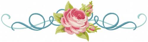 More information about "Rose with ribbons free embroidery design"
