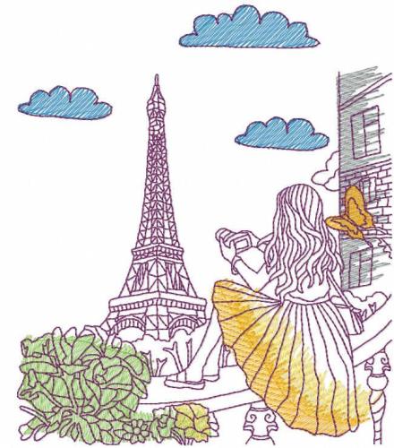 More information about "Exploring paris free embroidery design"
