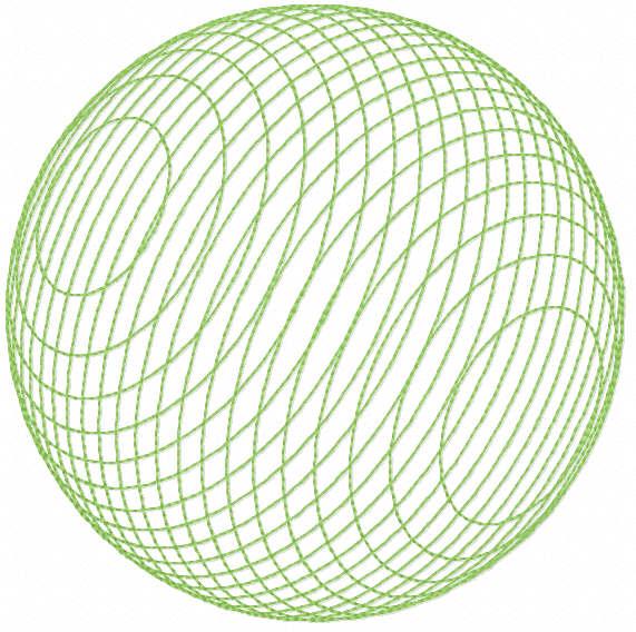 Geometric figure ball free embroidery design