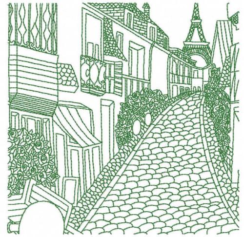More information about "Paris street free embroidery design"