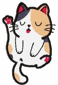 Yoga kitty free embroidery design
