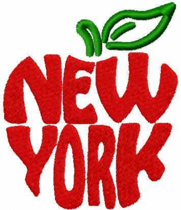 More information about "Apple New york free embroidery design"
