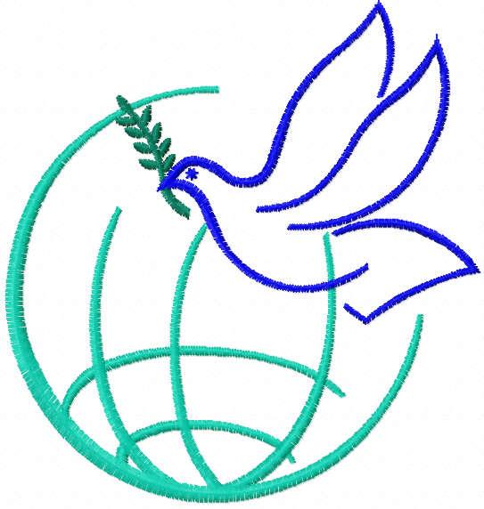 Dove of peace free embroidery design