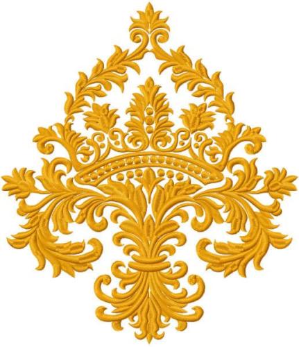 Gold damask free embroidery design - Decoration - Machine embroidery ...
