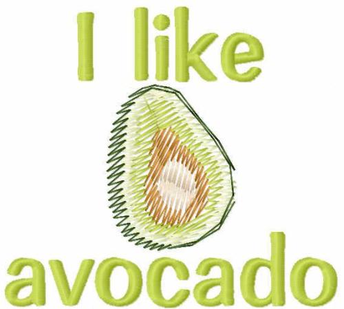 More information about "I like avocado free embroidery design"