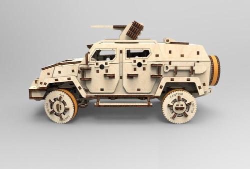 More information about "Armored car free laser cut file"