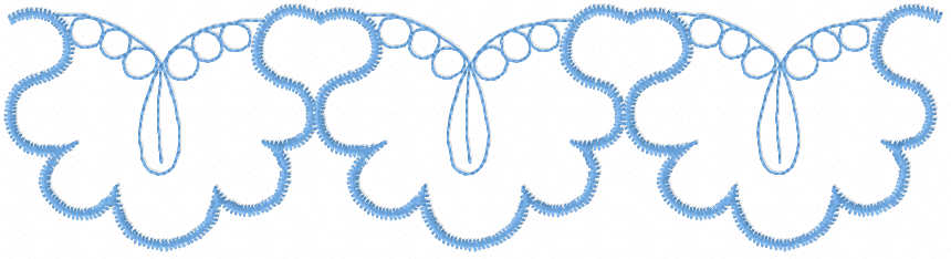Blue collar free embroidery design 5