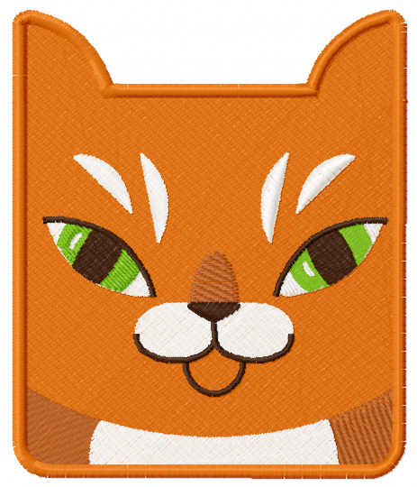 Cat pocket free embroidery design