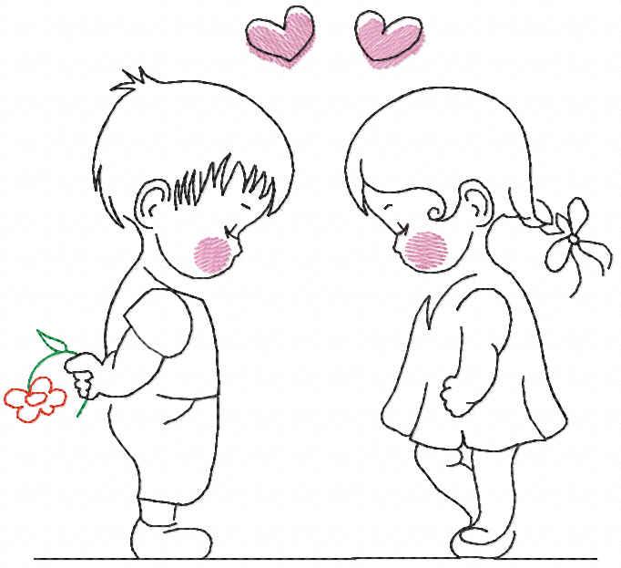 First romantic meet free embroidery design