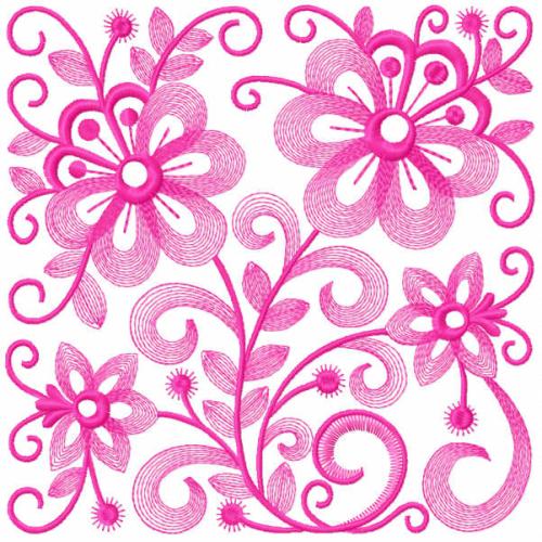 More information about "Flower block free embroidery design"