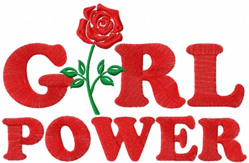 More information about "Girl power free embroidery design"