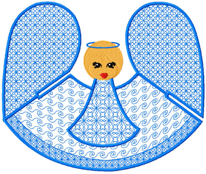 Little angel with wings fsl free embroidery design