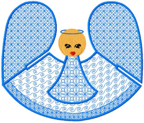 More information about "Little angel with wings fsl free embroidery design"