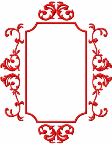More information about "Red frame free embroidery design"