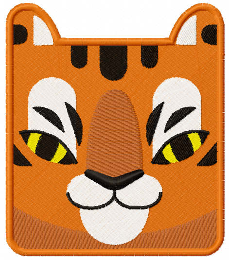 Tiger pocket free embroidery design